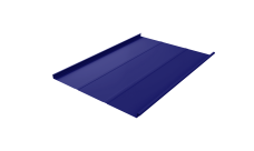 Фальц двойной стоячий Line Grand Line 0,45 PE с пленкой на замках RAL 5002 ультрамариново-синий