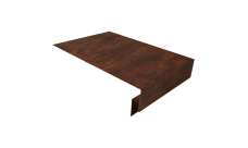 Планка околооконная сложная 300х50х18 (j-фаска) Grand Line 0,45 Принт Премиум двухсторонний Бразильская вишня темная Фреш (2м)