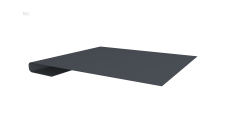 Планка завершающая Grand Line 0,5 Velur X RAL 7024 мокрый асфальт (2м)