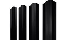 Штакетник М-образный B фигурный Grand Line 0,45 Drap TX RAL 9005 черный