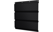 Софит металлический Классик v01 Grand Line полная перфорация 0,5 PurPro Matt 275 с пленкой RAL 9005 черный