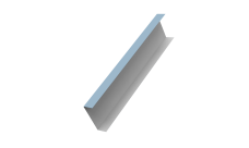 Декоративная накладка на столб универсальная 60х60 для забора жалюзи Grand Line 0,45 Drap TX RAL 5024 пастельно-синий (3м)