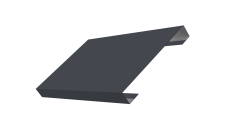 Ламель лицевая стартовая/финишная забора жалюзи Texas 80мм для калиток и ворот (с заполнением ламелями 150) 0,5 PE RAL 7024 мокрый асфальт