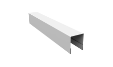 Планка боковая для забора из сайдинга ЭкоБрус Grand Line 0,5 Satin RAL 9003 сигнальный белый (2,06м)