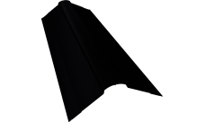 Планка конька фигурного 100х100 Grand Line 0,5 PurPro Matt 275 RAL 9005 черный (2м)