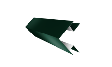 Планка угла внешнего сложного Экобрус Grand Line 0,45 Drap TX RAL 6005 зеленый мох (3м)
