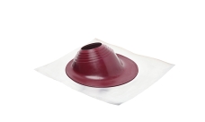 Проходной элемент (мастер флеш) угловой №2 (180-280мм) +240 силиконовый (металлический неокрашенный фланец) красный