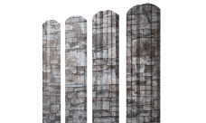 Штакетник Twin фигурный 0,45 Print Elite Fine Stone TwinColor