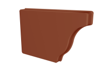 Заглушка желоба левая Vortex Lite 130мм RAL 8004 терракота