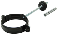 Хомут трубы Grand Line PU матовый 90 мм RAL 9005 черный