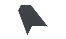 Планка карнизная 100х65 Grand Line 0,45 PE-Double с пленкой RAL 7024 мокрый асфальт (2м)