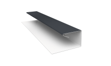 Планка П-образная завершающая сложная (КД) 0,5 PurLite Matt RAL 7024 мокрый асфальт (2м)