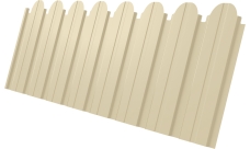 Профнастил C10B фигурный Grand Line 0,5 Сатин RAL 1015 светлая слоновая кость