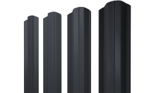 Штакетник М-образный B фигурный Grand Line 0,5 Atlas X RAL 7024 мокрый асфальт