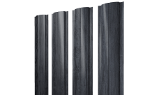 Штакетник Полукруглый Slim с прямым резом Grand Line 0,45 Print Premium Grey Wood TwinColor