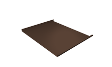 Фальц двойной стоячий Grand Line 0,5 Velur X с пленкой на замках RAL 8017 шоколад