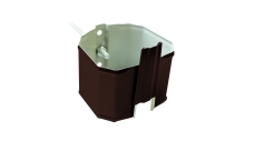 Кронштейн трубы на кирпич прямоугольный Vortex Matt RAL 8017