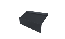 Ламель забора жалюзи Milan/Milan new стартовая/финишная для калиток и ворот 0,5 Velur X RAL 7024 мокрый асфальт