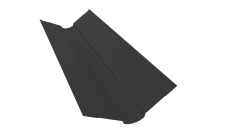 Планка ендовы верхней фигурной 100х100 Grand Line 0,5 Satin Matt RAL 7016 антрацитово-серый (2м)