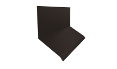 Планка примыкание верхнее к стене фальц 150х130х20 Grand Line 0,5 PurPro матовый RR 32 темно-коричневый (2м)