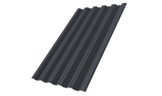 Профнастил НС35R Grand Line 0,5 Rooftop Бархат RAL 7024 мокрый асфальт