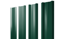 Штакетник М-образный A с прямым резом Grand Line 0,4 PE RAL 6005 зеленый мох