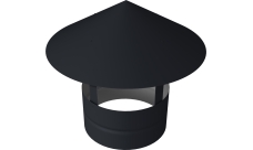 Дымник на трубу круглый d160 0,5 Satin с пленкой RAL 7024 мокрый асфальт