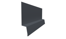 Планка начальная фальц Grand Line 0,5 Атлас с пленкой RAL 7024 мокрый асфальт (3м)