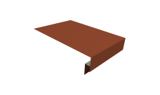 Планка околооконная сложная 300х50х18 (j-фаска) 0,5 PurLite Matt RAL 8004 терракота (2м)