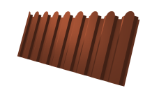 Профнастил С20A фигурный 0,5 Velur X RAL 8004 терракота