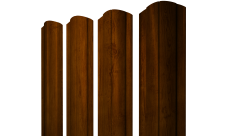 Штакетник Круглый фигурный Grand Line 0,45 Print Premium Golden Wood Intense FTC