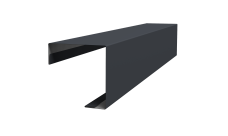 Угол внешний простой фальц Grand Line 0,45 Drap TR lite RAL 7024 мокрый асфальт (2м)