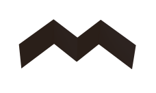 Угол внутренний фибросайдинга 0,5 Satin с пленкой RAL 9005 черный (2м)