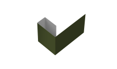 Финишный профиль фибросайдинга 0,5 Satin Matt TX RAL 6020 хромовая зелень (2м)