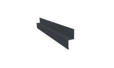 Отлив для сегментного кожуха на трубу 0,5 Rooftop Бархат RAL 7024 мокрый асфальт (3м)