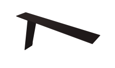 Планка карнизная фальц 130х80 Grand Line 0,45 ПЭ двухсторонний с пленкой RAL 9005 черный (2м)