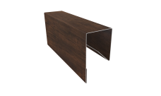 Планка П-образная заборная 17 0,45 Print-Double Premium Cherry Wood Dark F (2,5м)