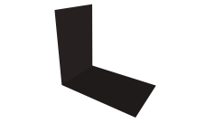 Планка снегозадержания усиливающая 0,45 Drap TX RAL 9005 черный (2м)