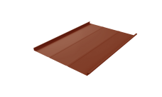 Фальц двойной стоячий Line Grand Line 0,5 Velur X с пленкой на замках RAL 8004 терракота