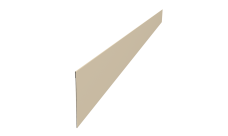 Ламель забора жалюзи Palermo стартовая/финишная для калиток и ворот 0,5 Satin RAL 1015 светлая слоновая кость