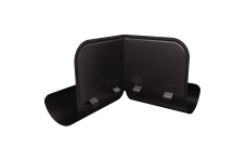 Ограничитель перелива угловой GL PU 125/90 RR 32 темно-коричневый