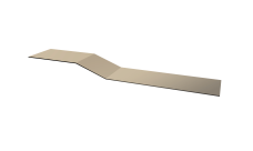 Планка крепежная фальц Grand Line 0,45 PE с пленкой RAL 1015 светлая слоновая кость (2м)