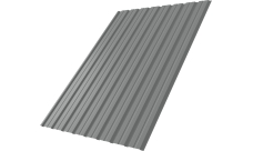 Профнастил С10B Grand Line 0,5 Сатин RAL 9006 бело-алюминиевый