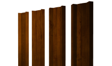 Штакетник М-образный A с прямым резом Grand Line 0,45 Print Premium Golden Wood Intense FTC