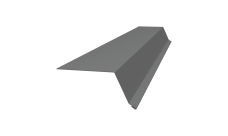 Планка капельник 100х55 0,45 PE с пленкой RAL 9006 бело-алюминиевый (2м)