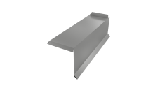 Планка торцевая сегментная 30мм Grand Line Правая 0,45 PE с пленкой RAL 9006 бело-алюминиевый