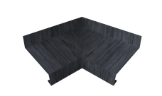 Угол отлива внутренний 50 0,45 Print Premium с пленкой Grey Wood TwinColor