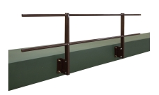 Ограждение кровельное для парапета с боковым креплением 2,0х1,2м RAL 8017 шоколад