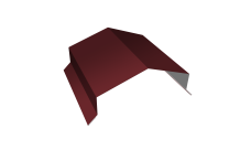 Парапетная крышка угольная 150мм 0,5 PE lite с пленкой RAL 3005 красное вино (2м)