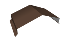 Парапетная крышка угольная 390мм 0,45 Drap TX RAL 8017 шоколад (2,5м)